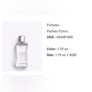 Abercrombie & Fitch Fierce Perfume - Silver Cap